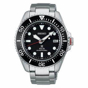 Seiko Prospex Black Dial Solar, Date Watch