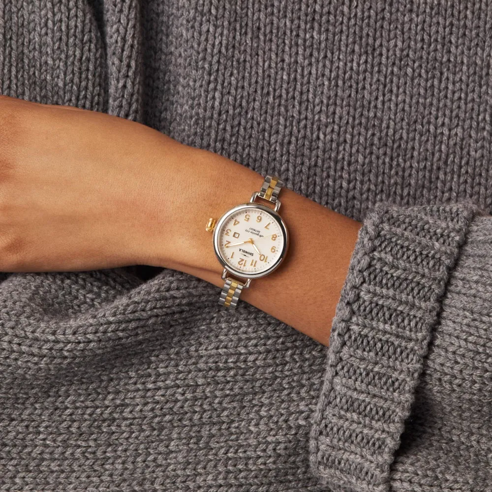 Shinola The Birdy 34mm Two-Tone Quartz Watch