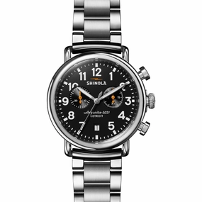 Shinola Runwell Chrono 41mm, Stainless Steel/Black Dial