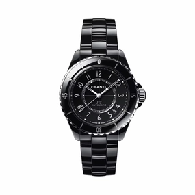 SS/BLACK CERAMIC CHANEL J12 WATCH