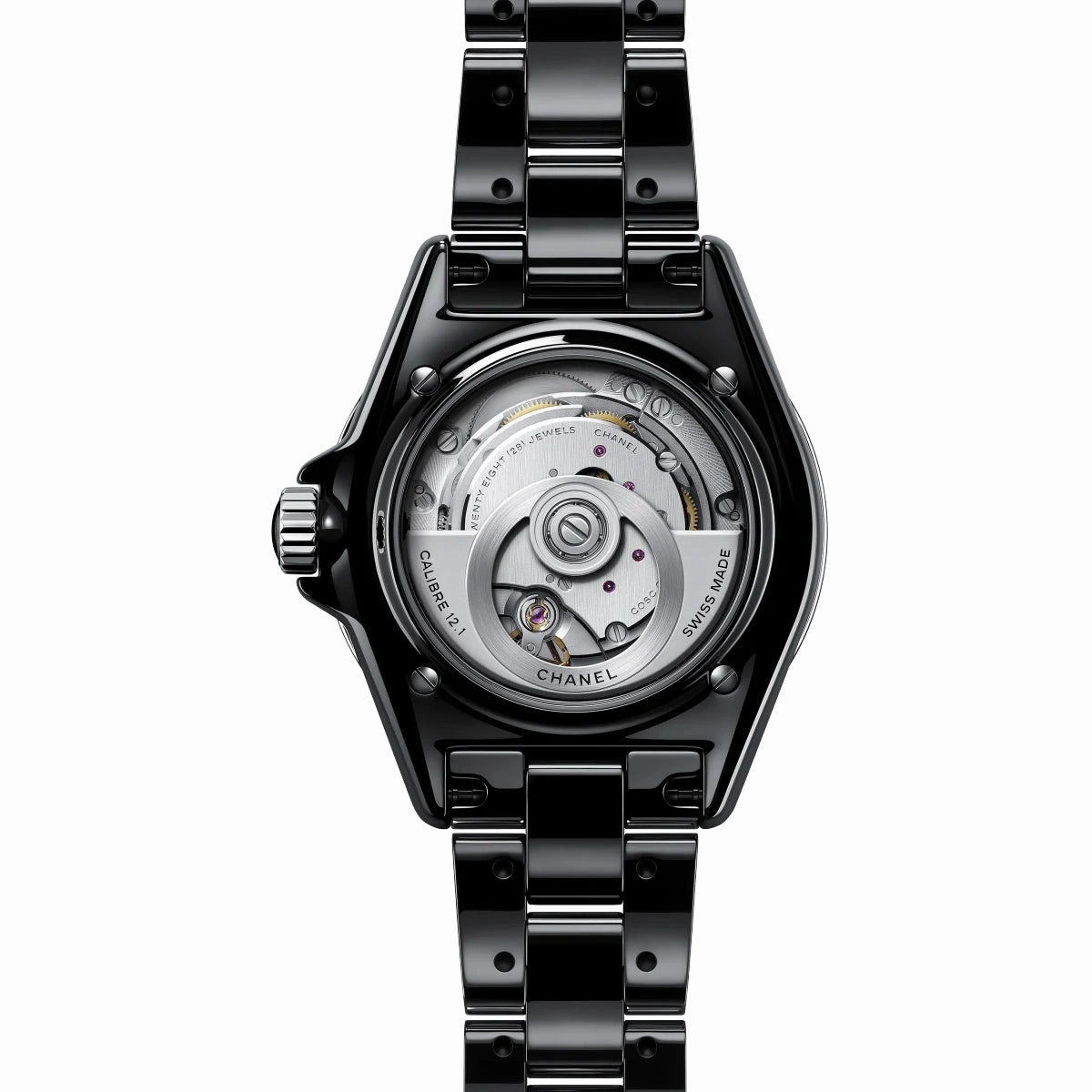 SS/BLACK CERAMIC CHANEL J12 WATCH
