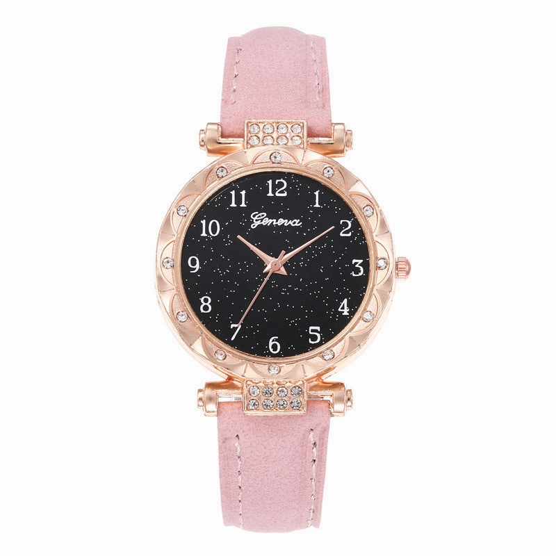 Starry Sky Digital Face Diamond Belt Quartz Watch