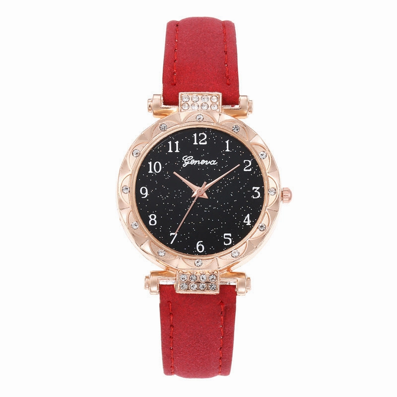 Starry Sky Digital Face Diamond Belt Quartz Watch