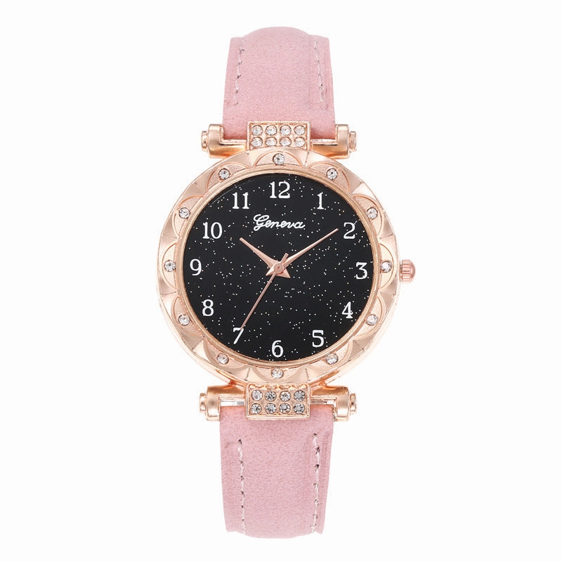 Starry Sky Digital Face Diamond Belt Quartz Watch