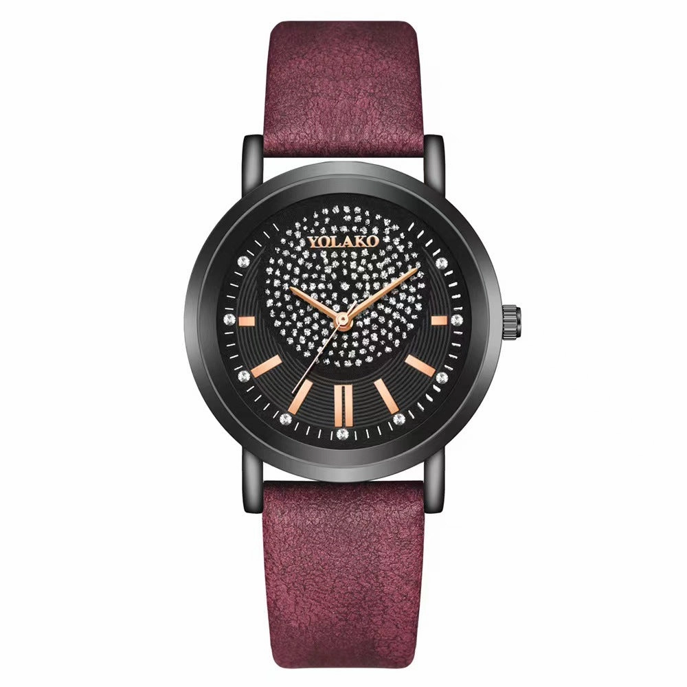 Starry Sky Womens Watch Leather Strap Trendy