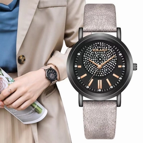 Starry Sky Womens Watch Leather Strap Trendy
