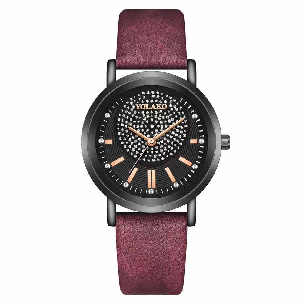 Starry Sky Womens Watch Leather Strap Trendy
