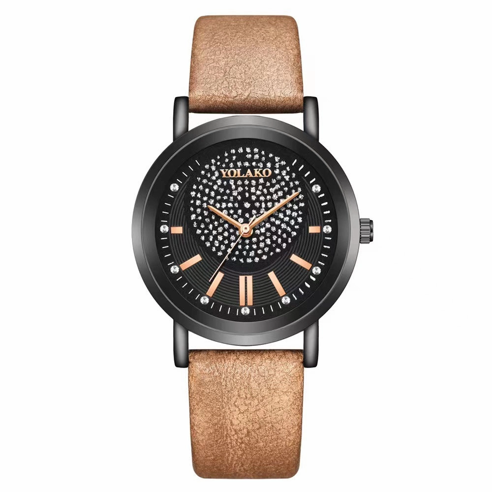 Starry Sky Womens Watch Leather Strap Trendy