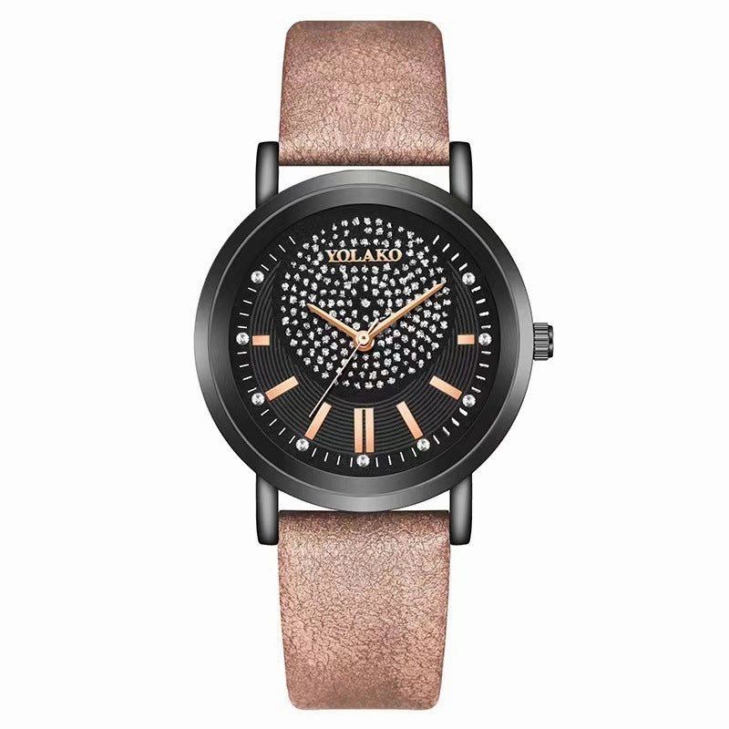 Starry Sky Womens Watch Leather Strap Trendy