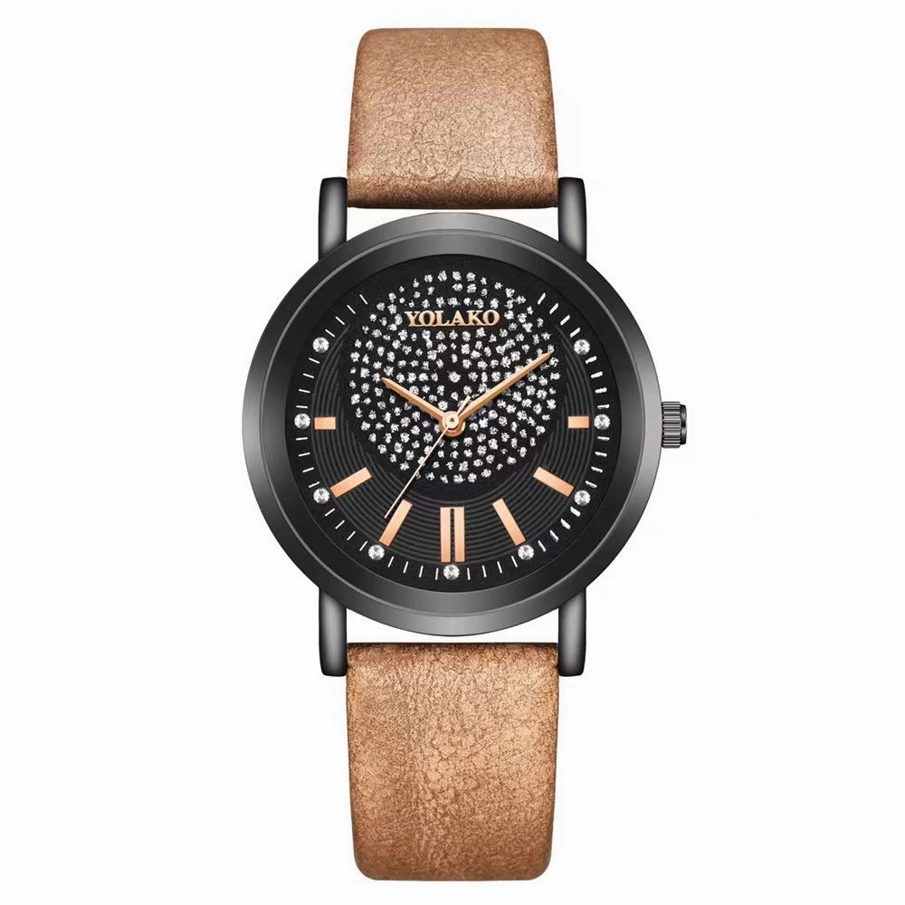 Starry Sky Womens Watch Leather Strap Trendy