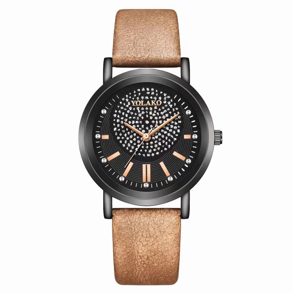 Starry Sky Womens Watch Leather Strap Trendy