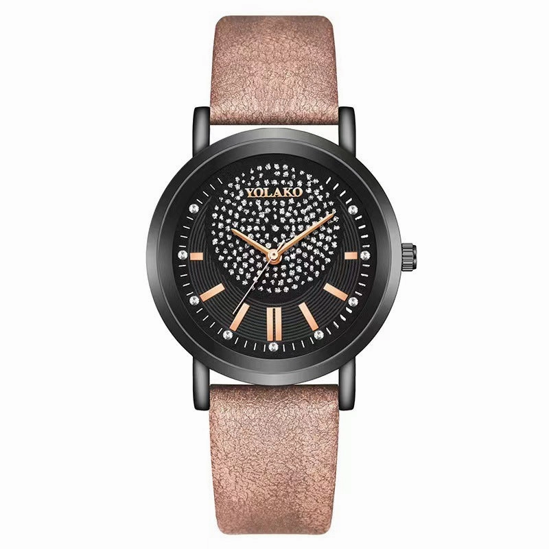 Starry Sky Womens Watch Leather Strap Trendy