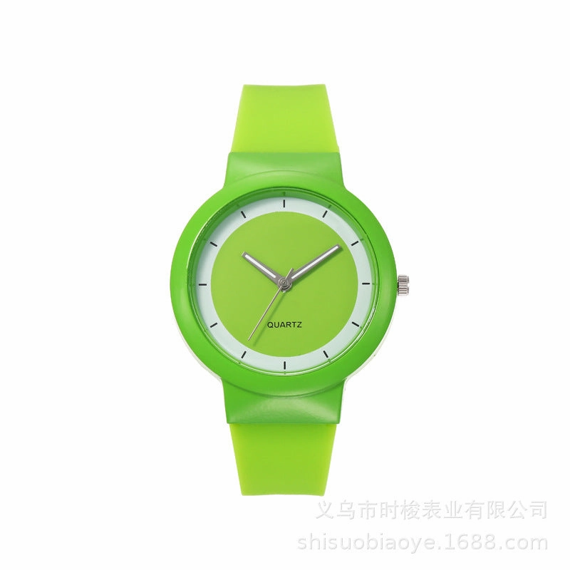Student Candy Color Silicone Watch Minimalist Sport