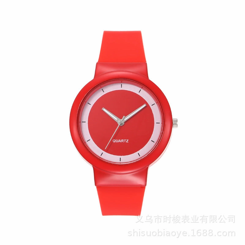 Student Candy Color Silicone Watch Minimalist Sport