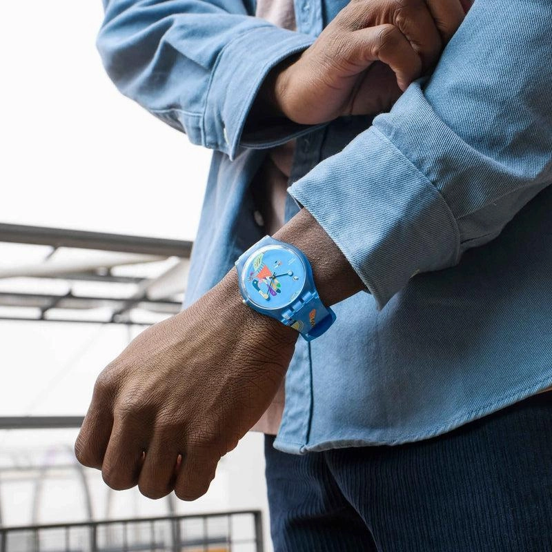 Swatch BLUE SKY, BY VASSILY KANDINSKY Watch SUOZ342