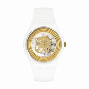 Swatch GOLDEN RINGS WHITE Watch SO29W107