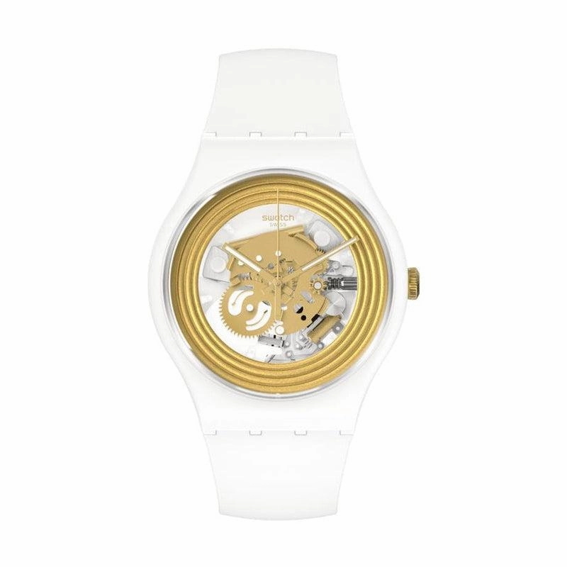 Swatch GOLDEN RINGS WHITE Watch SO29W107