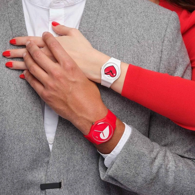 Swatch HALF <3 WHITE Watch SO29Z112