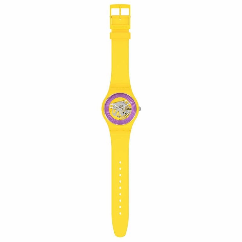 Swatch PURPLE RINGS YELLOW Watch SO29J100