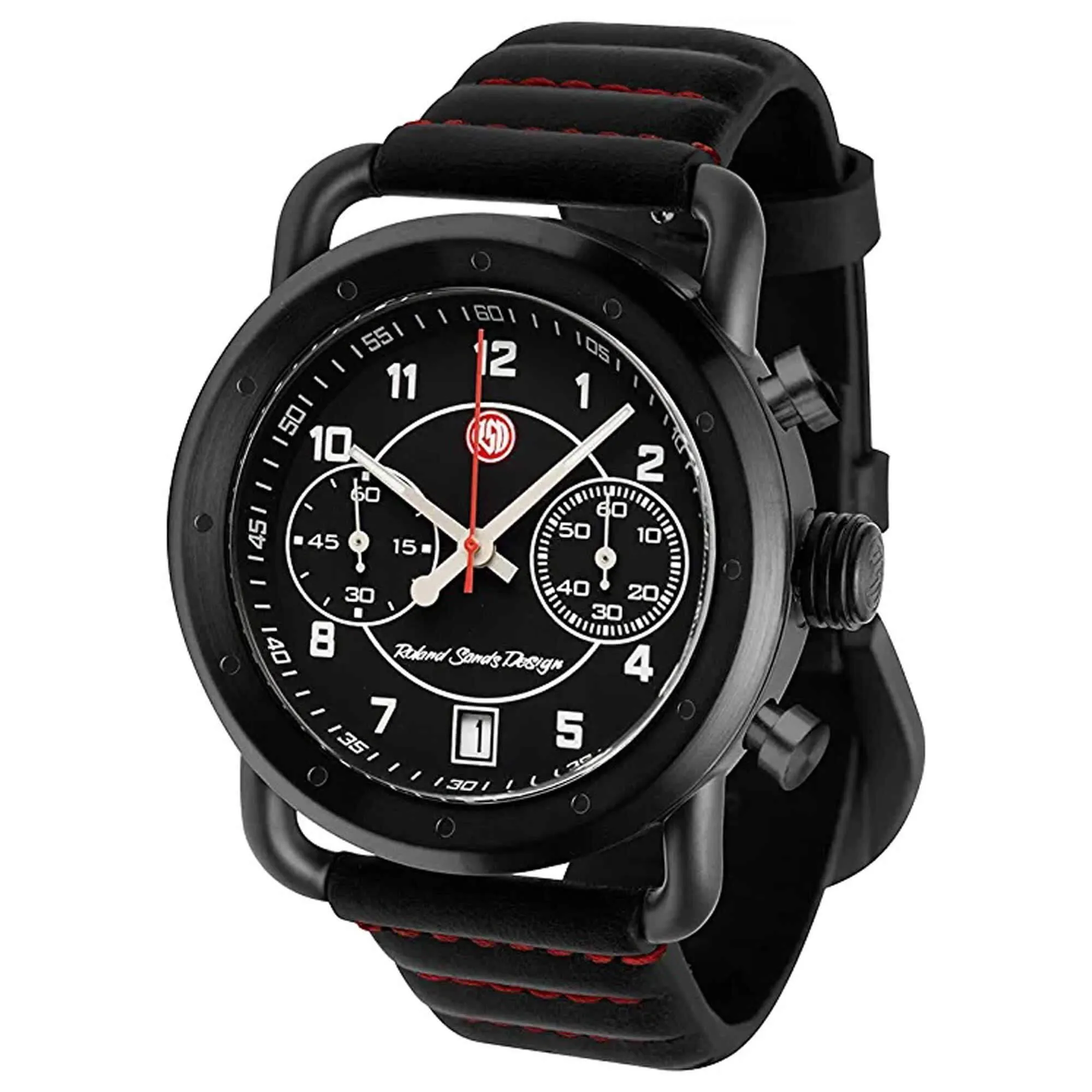Szanto Icon Unisex Watch - Roland Sands Signature Black and Red Strap | IC RS 2252