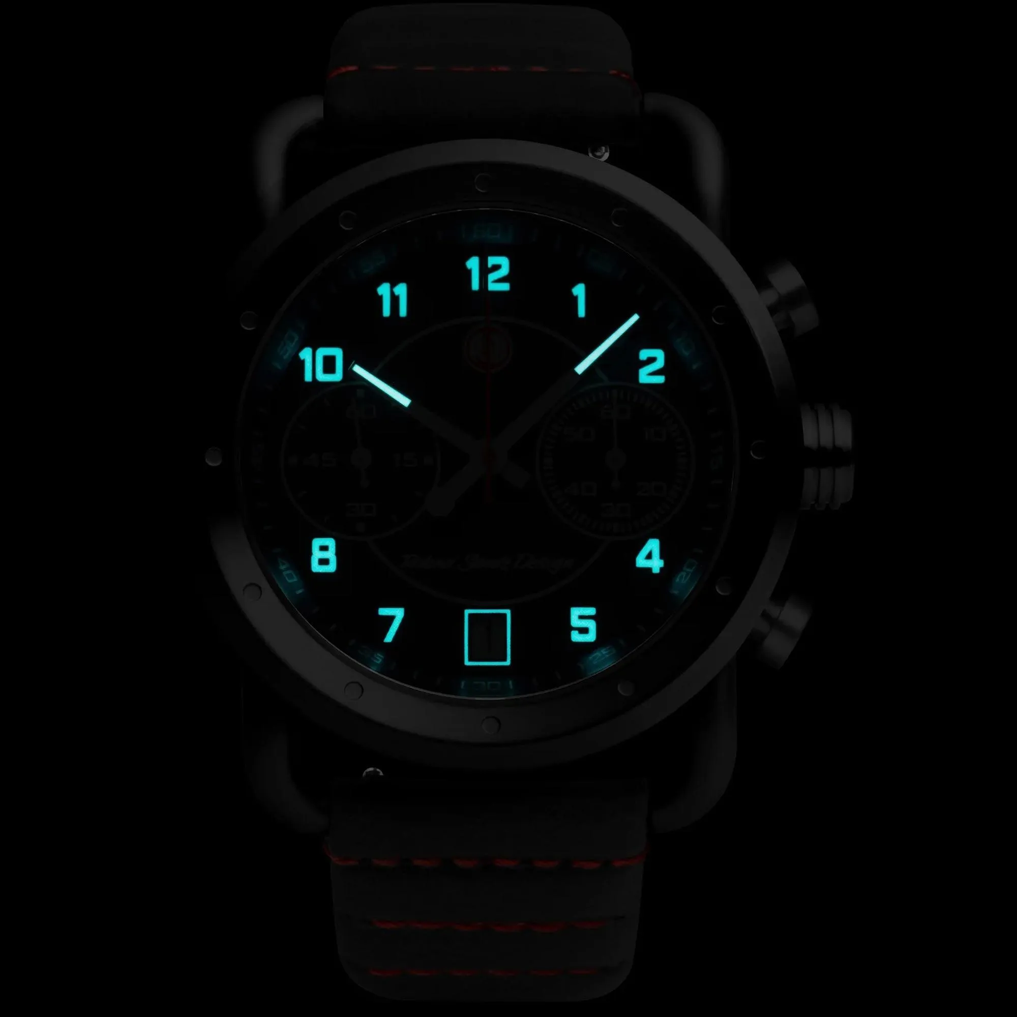Szanto Icon Unisex Watch - Roland Sands Signature Black and Red Strap | IC RS 2252