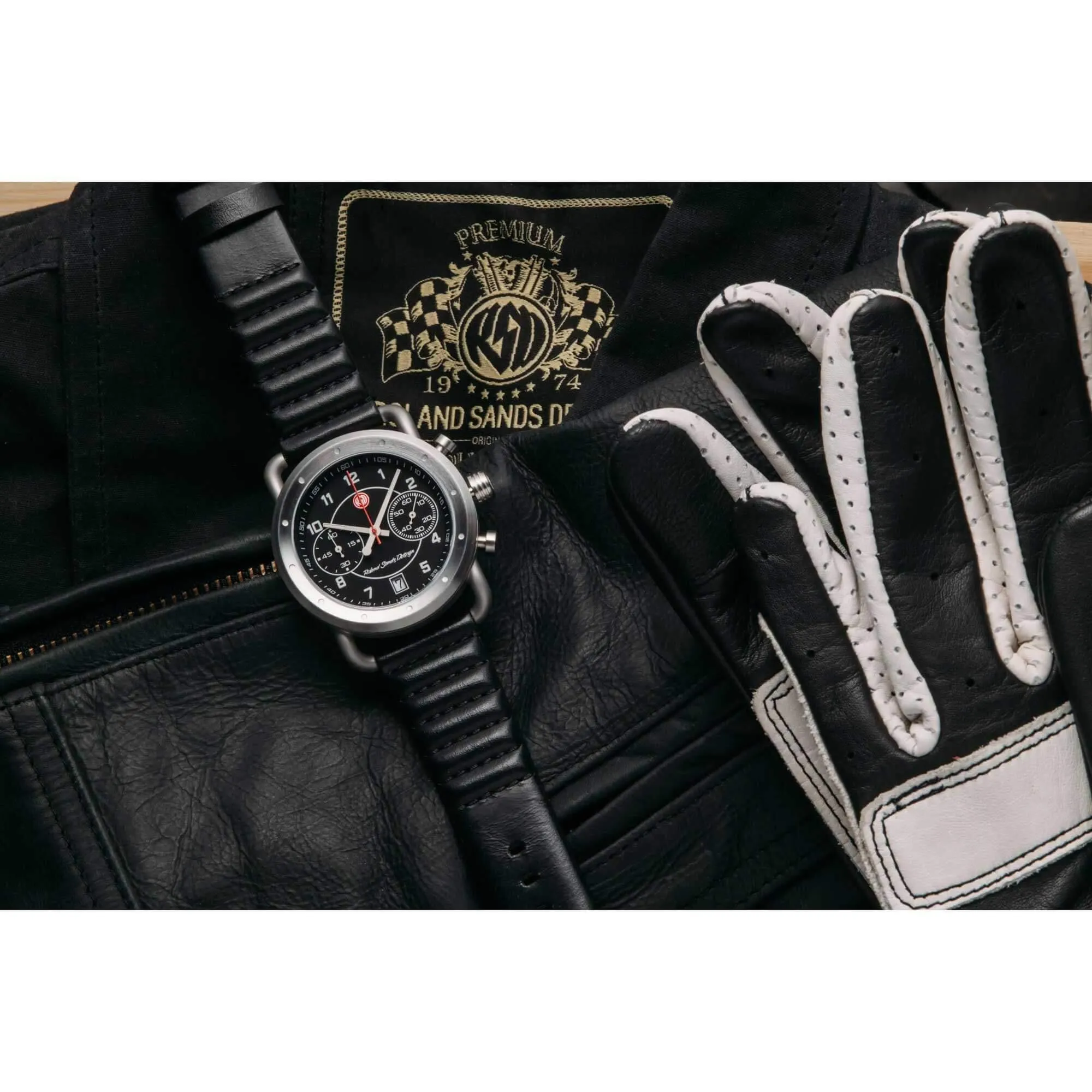Szanto Icon Unisex Watch - Roland Sands Signature Chrono Black Strap | IC RS 2251