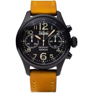 Szanto Men's Chronograph Watch - Desert Sands Black Dial Tan Leather Strap | SZ 4551