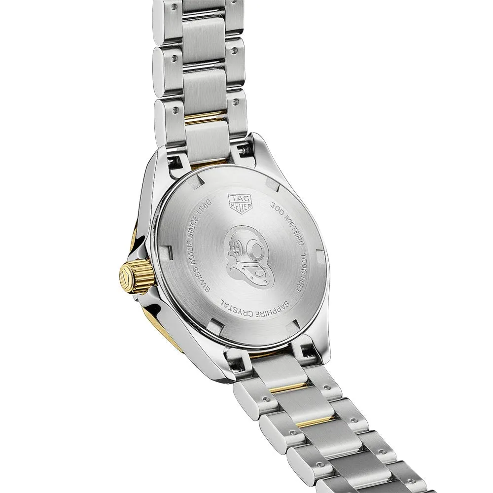 TAG Heuer Aquaracer 27mm MOP Dial 18ct Gold Plated & Steel Two Tone Quartz Ladies Watch WBD1420.BB0321