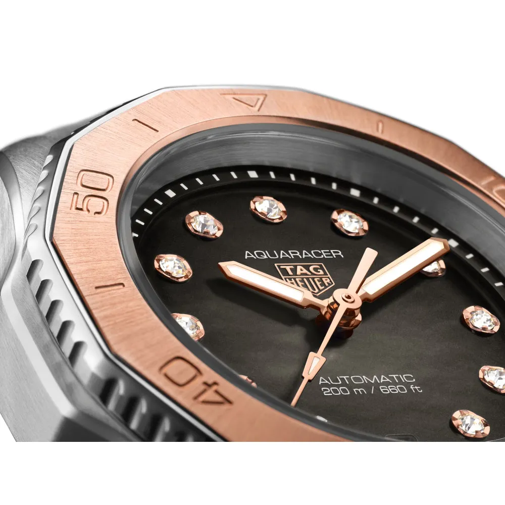 Tag Heuer Aquaracer Professional 200 Steel and Gold with Diamonds