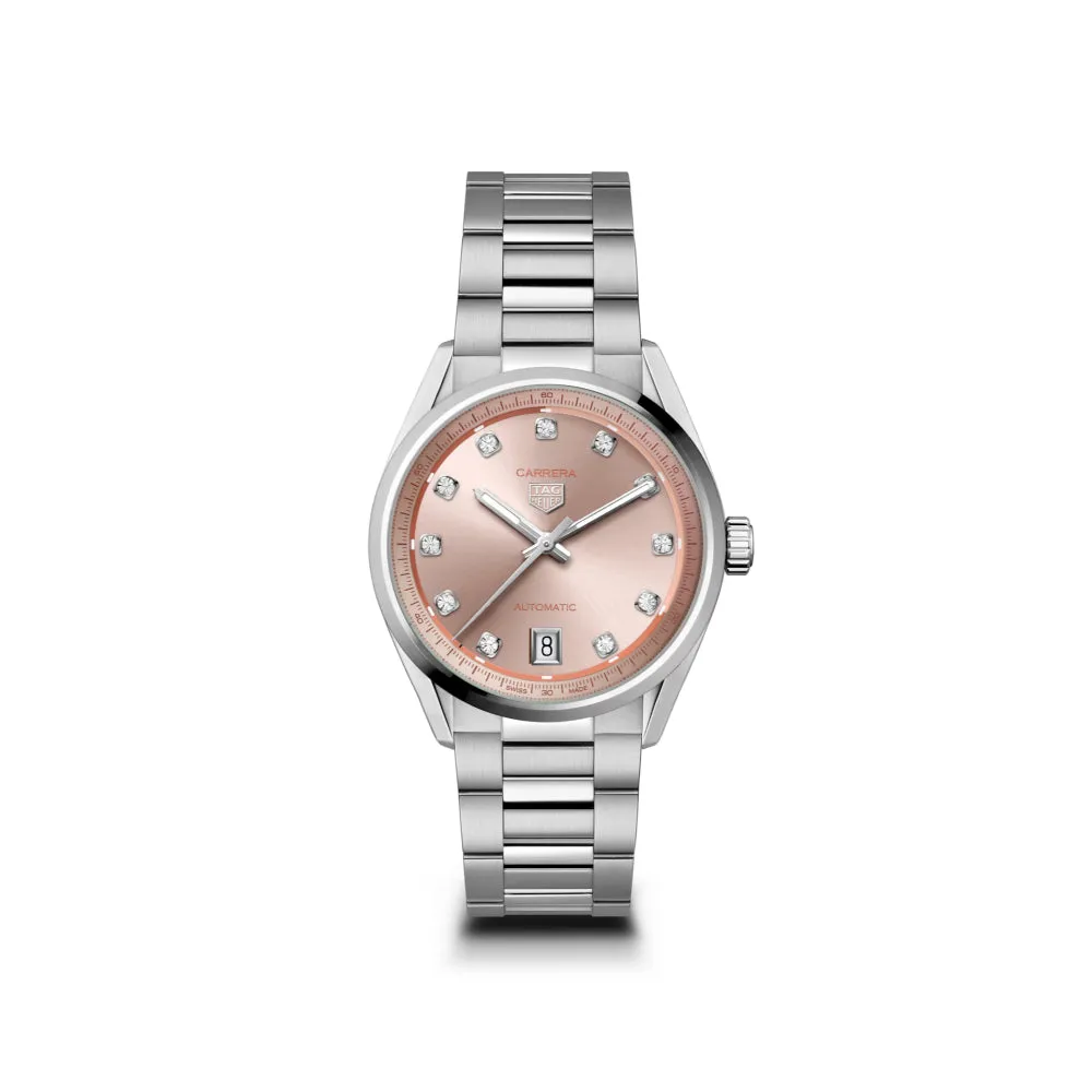 Tag Heuer Carrera Date 36mm Automatic Watch with Diamonds