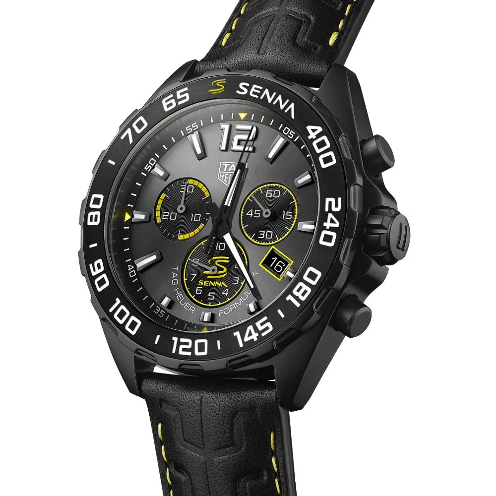 TAG Heuer Formula 1 Senna Special Edition 43mm Grey Dial Quartz Chronograph Gents Watch CAZ101AJ.FC6487