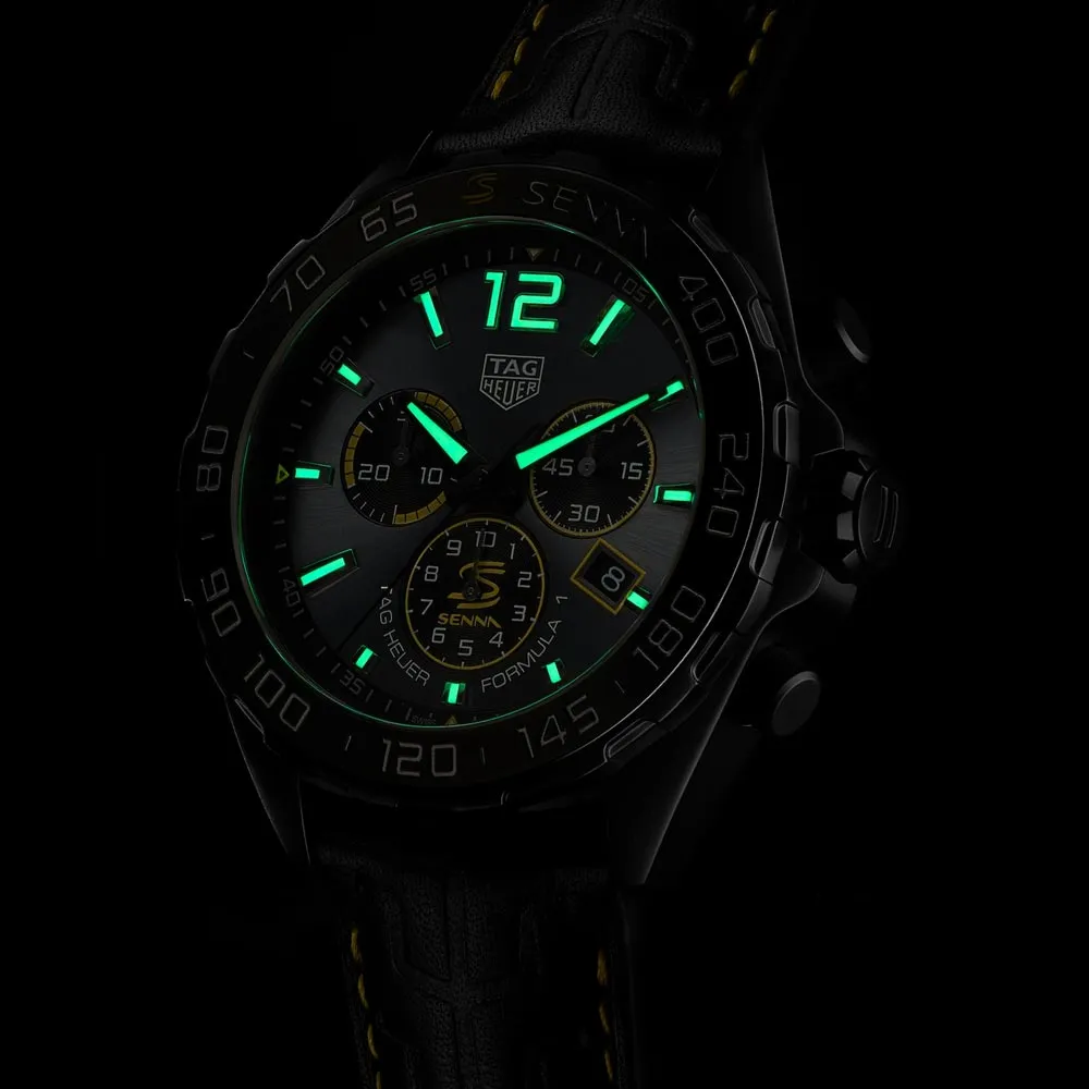 TAG Heuer Formula 1 Senna Special Edition 43mm Grey Dial Quartz Chronograph Gents Watch CAZ101AJ.FC6487