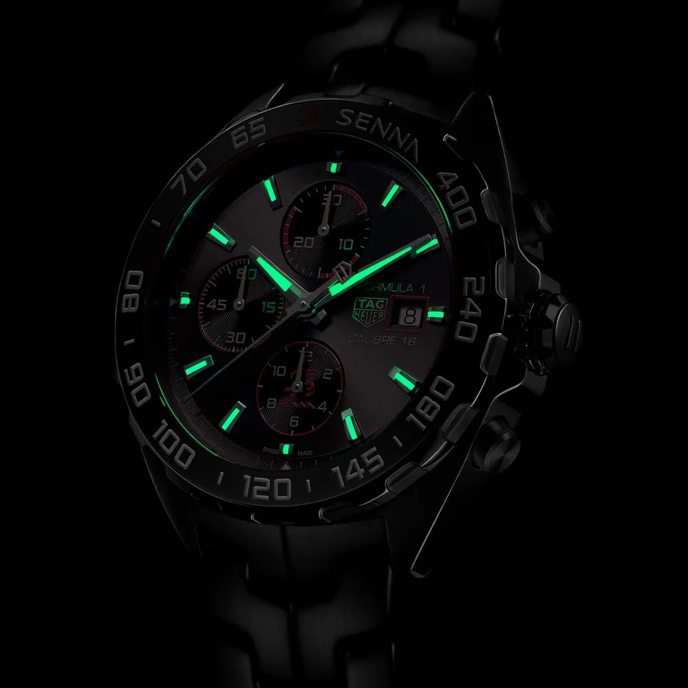TAG Heuer Formula 1 SENNA Special Edition 44mm Grey Dial Automatic Gents Watch CAZ201D.BA0633