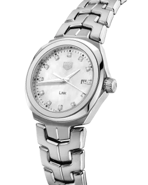Tag Heuer Link Date 32mm Quartz Watch with Diamonds