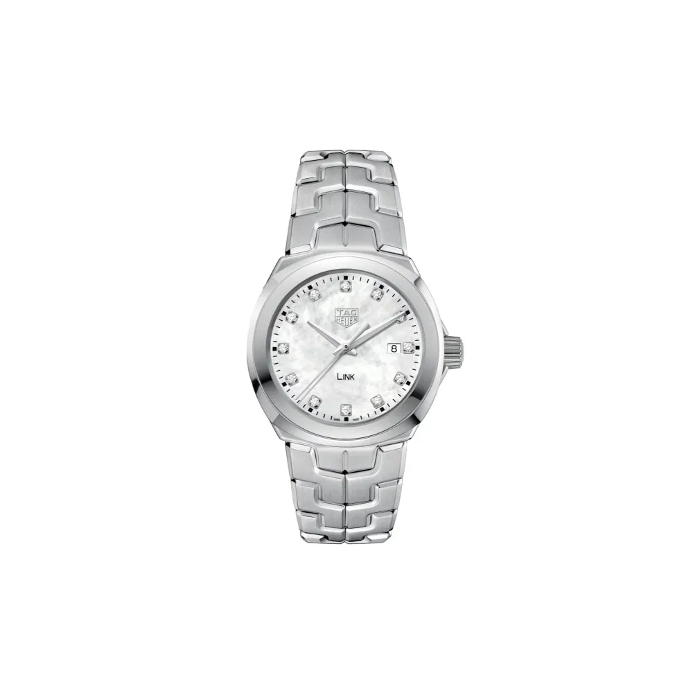 Tag Heuer Link Date 32mm Quartz Watch with Diamonds