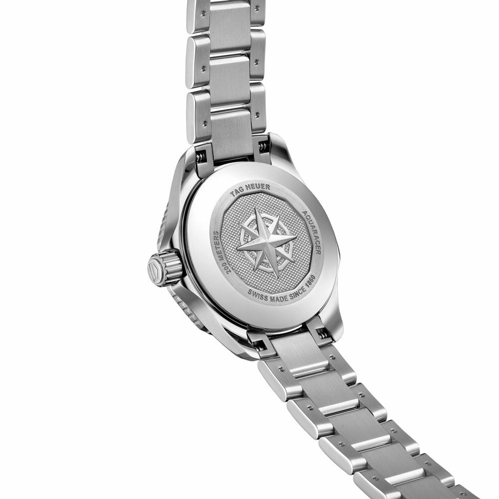 TAG Heuer Aquaracer Professional 200 Date 30mm Blue MOP Dial Diamond Automatic Ladies Watch WBP2411.BA0622