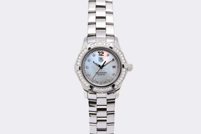 Tag Heuer Aquaracer WAF1416 Stainless Steel MOP Diamond Dial 27mm Watch