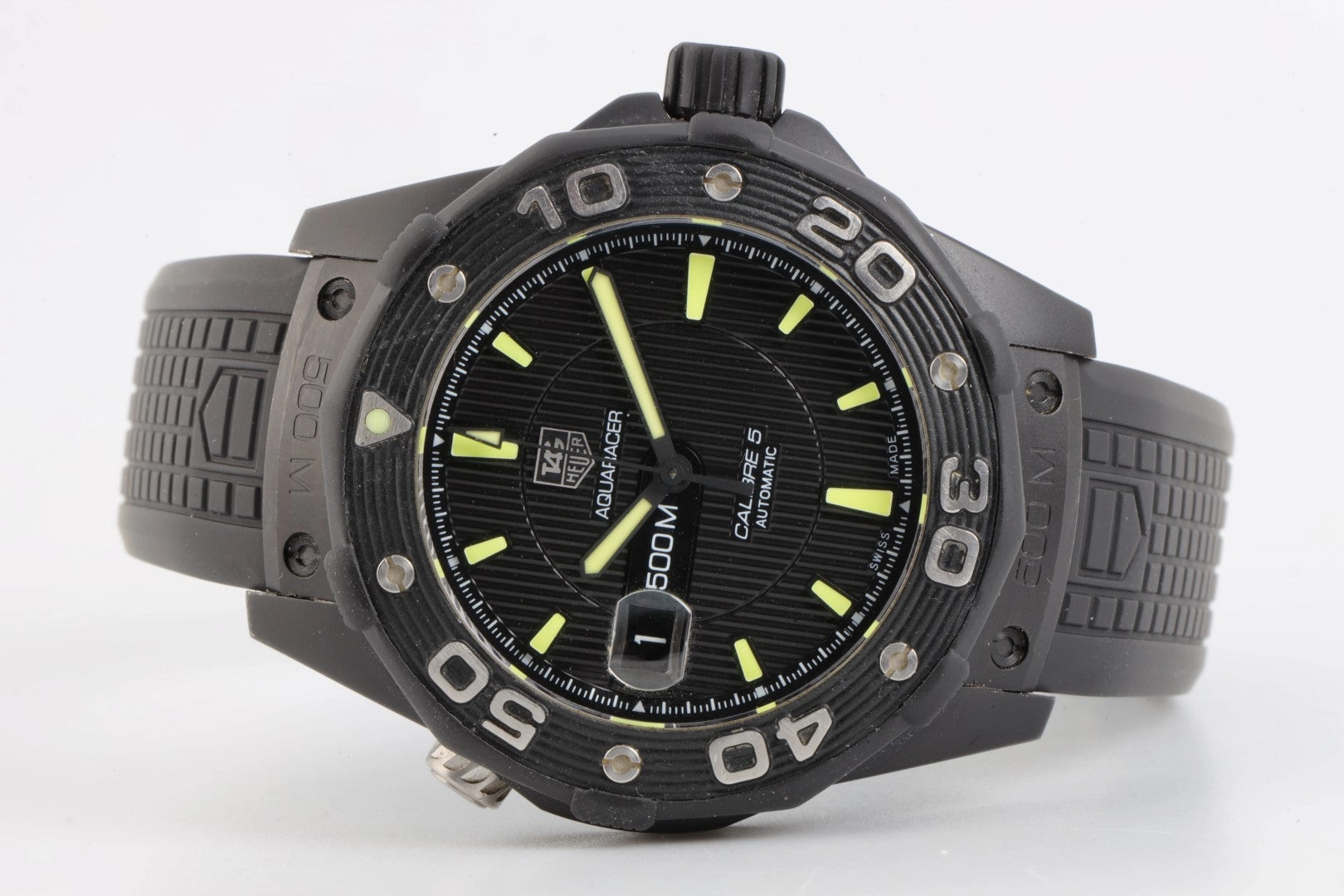 Tag Heuer Aquaracer WAJ2180 Titanium Black PVD 43mm Men's Watch