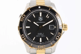 Tag Heuer Aquaracer WAK2122 Stainless Steel & 18K Yellow Gold 41mm Men's Watch