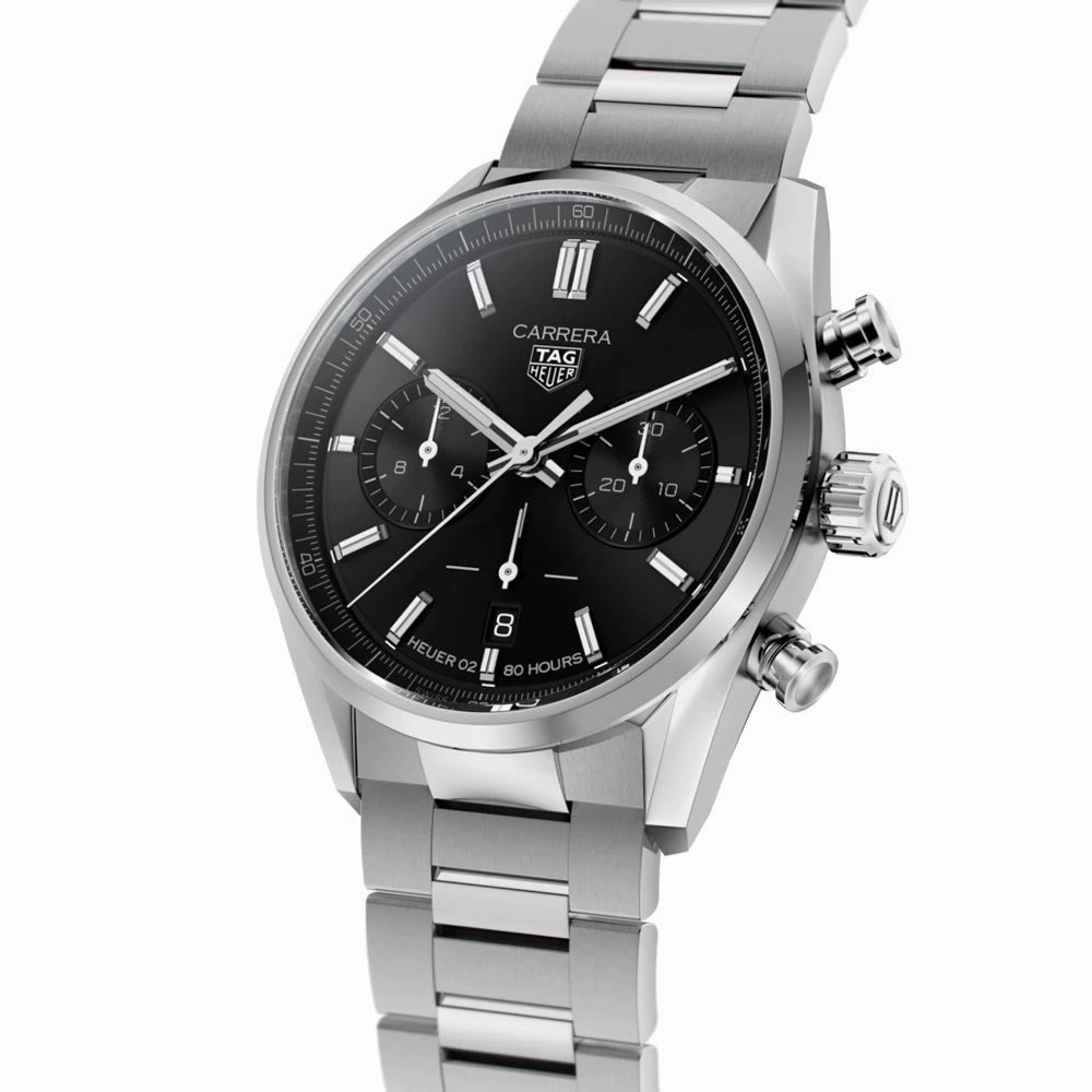 TAG Heuer Carrera 42mm Black Dial Automatic Chronograph Gents Watch CBN2010.BA0642