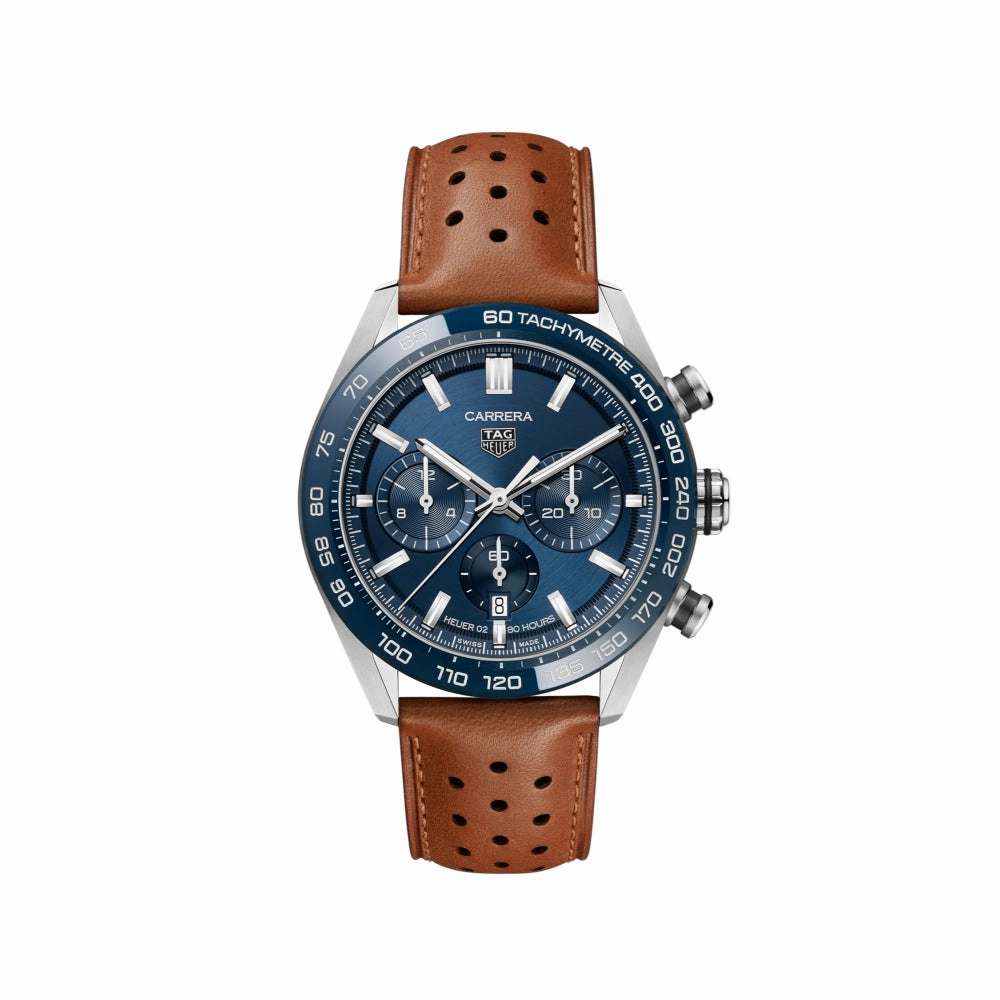 Tag Heuer Carrera 44mm Automatic - Blue/Brown