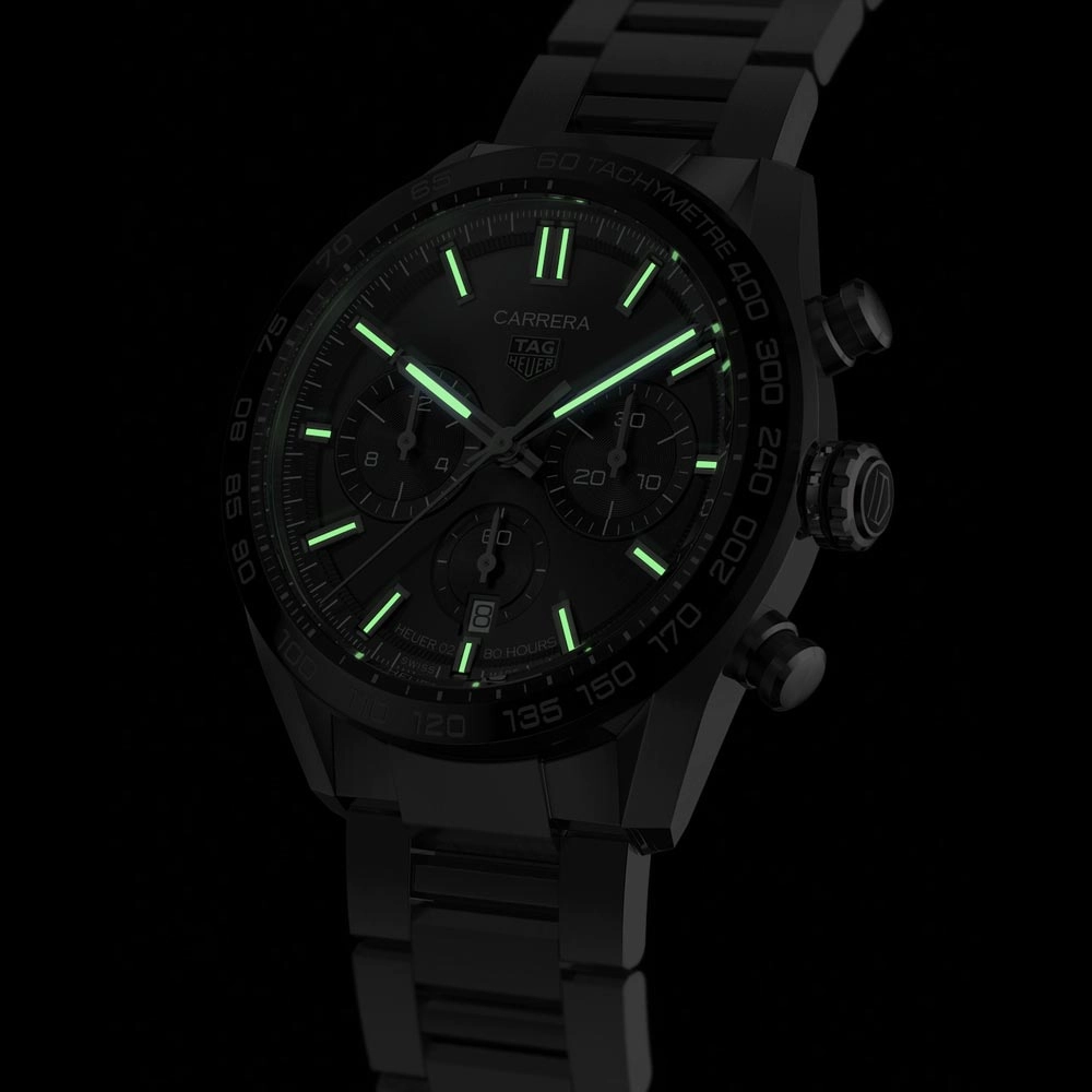 TAG Heuer Carrera 44mm Black Dial Automatic Chronograph Gents Watch CBN2A1B.BA0643