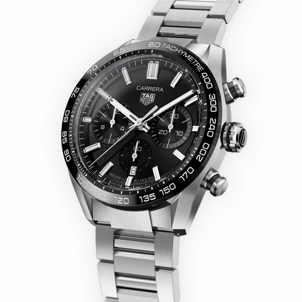 TAG Heuer Carrera 44mm Black Dial Automatic Chronograph Gents Watch CBN2A1B.BA0643