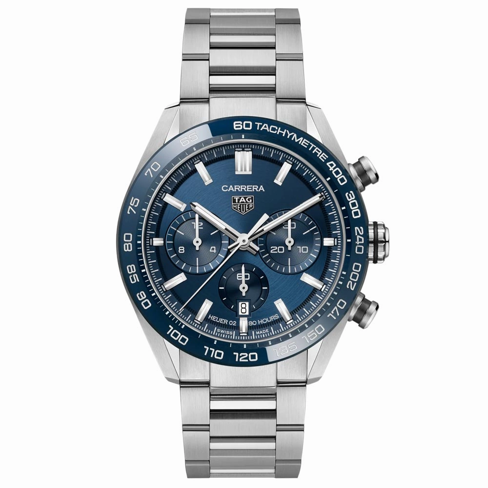TAG Heuer Carrera 44mm Blue Dial Automatic Chronograph Gents Watch CBN2A1A.BA0643