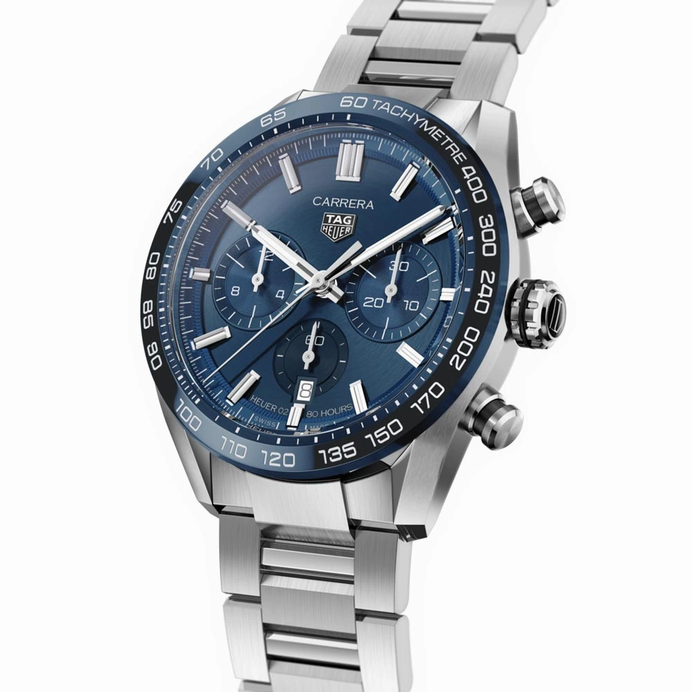 TAG Heuer Carrera 44mm Blue Dial Automatic Chronograph Gents Watch CBN2A1A.BA0643