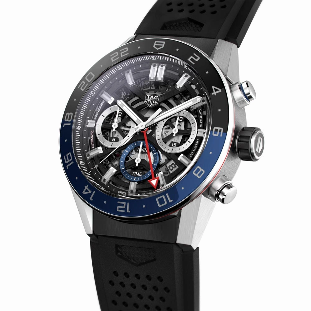 TAG Heuer Carrera GMT 45mm Skeleton Dial Automatic Chronograph Gents Watch CBG2A1Z.FT6157