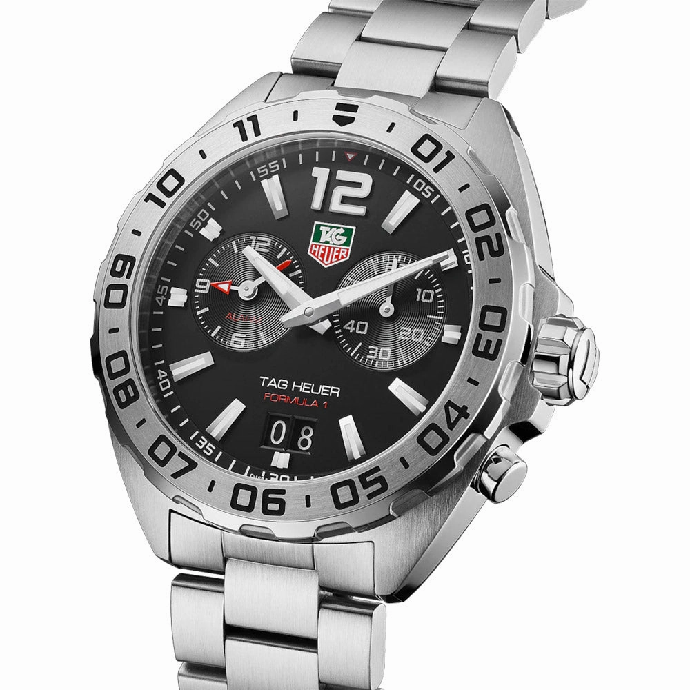TAG Heuer Formula 1 Alarm 41mm Black Dial Quartz Gents Watch WAZ111A.BA0875
