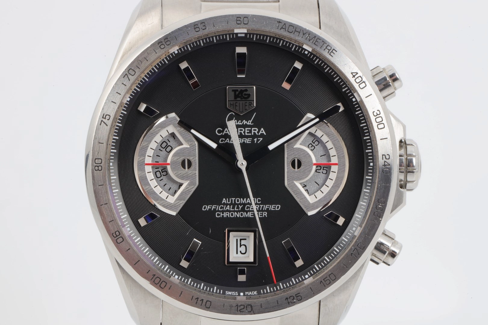 Tag Heuer Grand Carrera CAV511A 43mm Stainless Steel Men's Watch