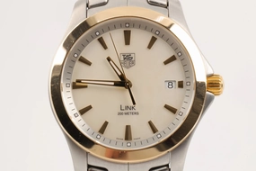 Tag Heuer Link WJF1152 Stainless Steel & 18K Yellow Gold 39mm Men's Watch