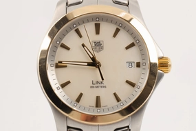 Tag Heuer Link WJF1152 Stainless Steel & 18K Yellow Gold 39mm Men's Watch